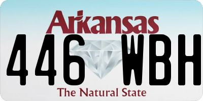AR license plate 446WBH