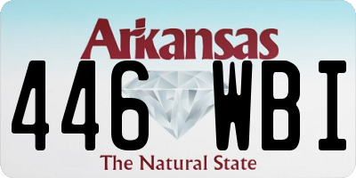 AR license plate 446WBI