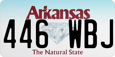 AR license plate 446WBJ