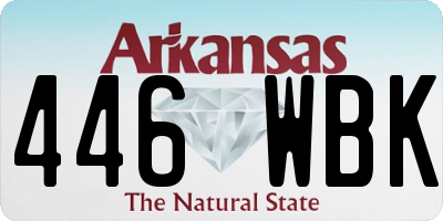 AR license plate 446WBK