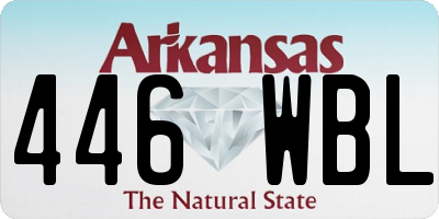 AR license plate 446WBL