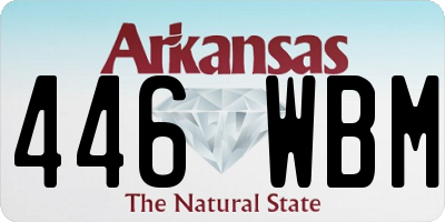 AR license plate 446WBM