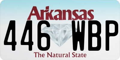 AR license plate 446WBP