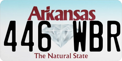 AR license plate 446WBR