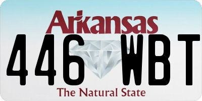 AR license plate 446WBT