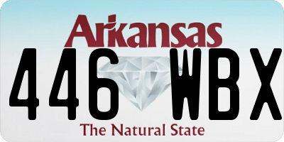AR license plate 446WBX