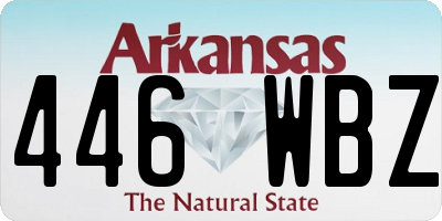 AR license plate 446WBZ