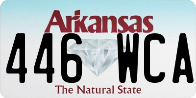 AR license plate 446WCA