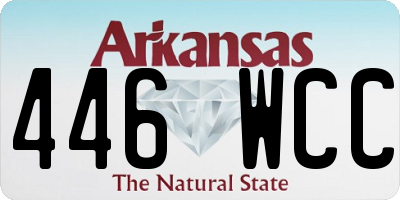 AR license plate 446WCC