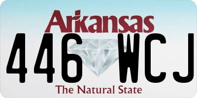 AR license plate 446WCJ