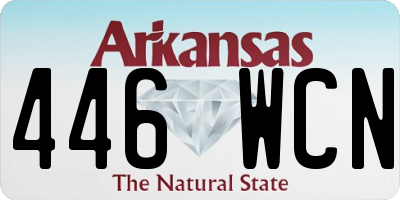 AR license plate 446WCN