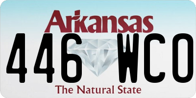 AR license plate 446WCO