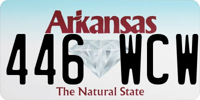 AR license plate 446WCW