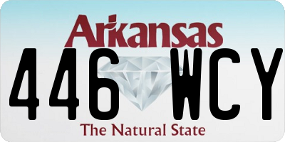 AR license plate 446WCY