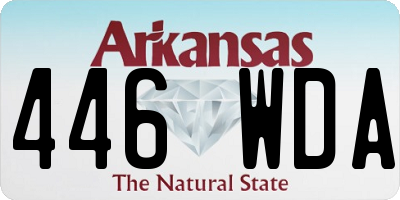 AR license plate 446WDA