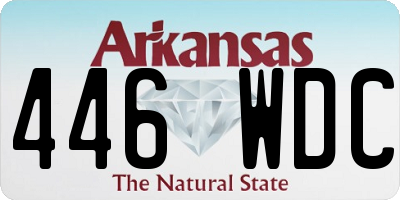 AR license plate 446WDC
