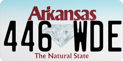AR license plate 446WDE