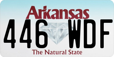 AR license plate 446WDF