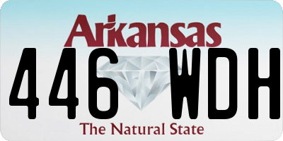 AR license plate 446WDH