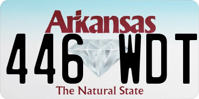 AR license plate 446WDT