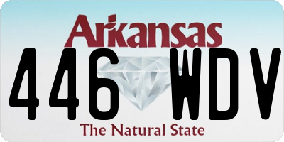 AR license plate 446WDV