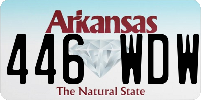 AR license plate 446WDW