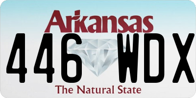 AR license plate 446WDX