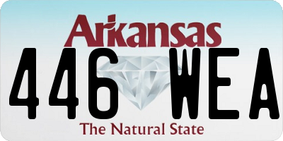AR license plate 446WEA