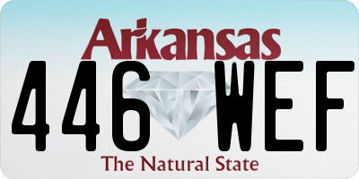 AR license plate 446WEF