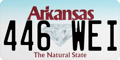 AR license plate 446WEI