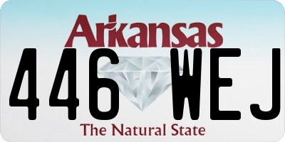 AR license plate 446WEJ