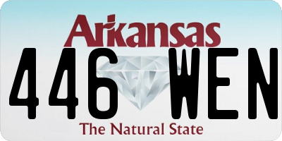 AR license plate 446WEN