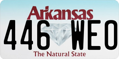 AR license plate 446WEO