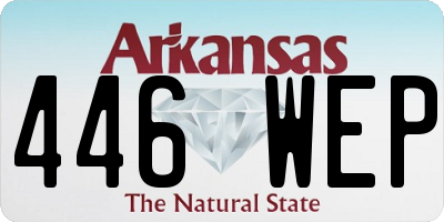 AR license plate 446WEP