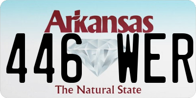 AR license plate 446WER