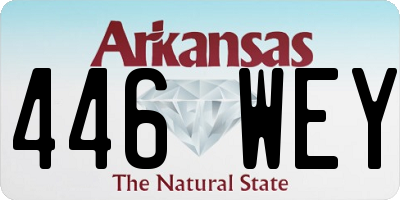 AR license plate 446WEY