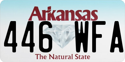 AR license plate 446WFA