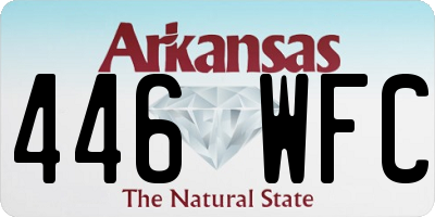 AR license plate 446WFC