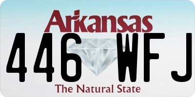 AR license plate 446WFJ