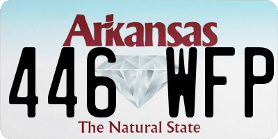 AR license plate 446WFP