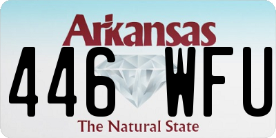 AR license plate 446WFU