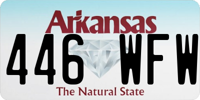 AR license plate 446WFW