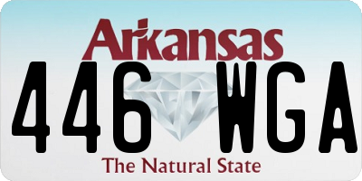 AR license plate 446WGA
