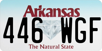 AR license plate 446WGF
