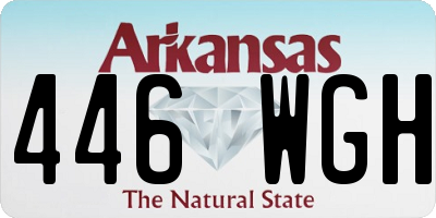 AR license plate 446WGH