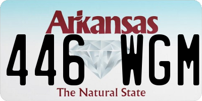 AR license plate 446WGM