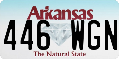 AR license plate 446WGN