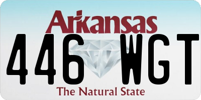 AR license plate 446WGT