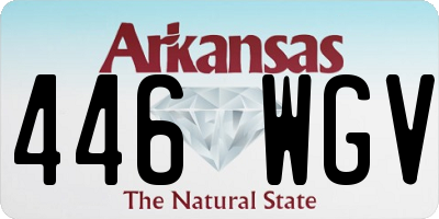 AR license plate 446WGV