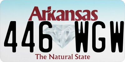 AR license plate 446WGW